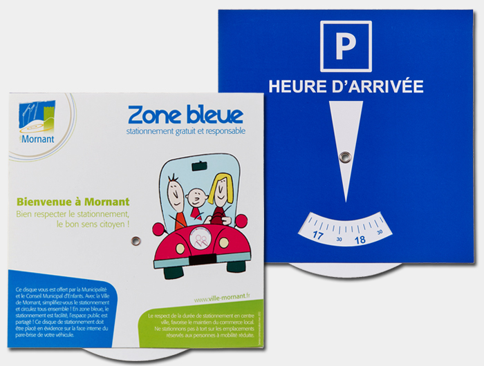 Disque de stationnement, Ticket de parking - Zone bleue, disque / carte  pour le